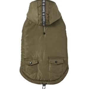 Frisco Dog‎ Insulated Mid-Heavyweight Olive Colored Love Coat Size Medium